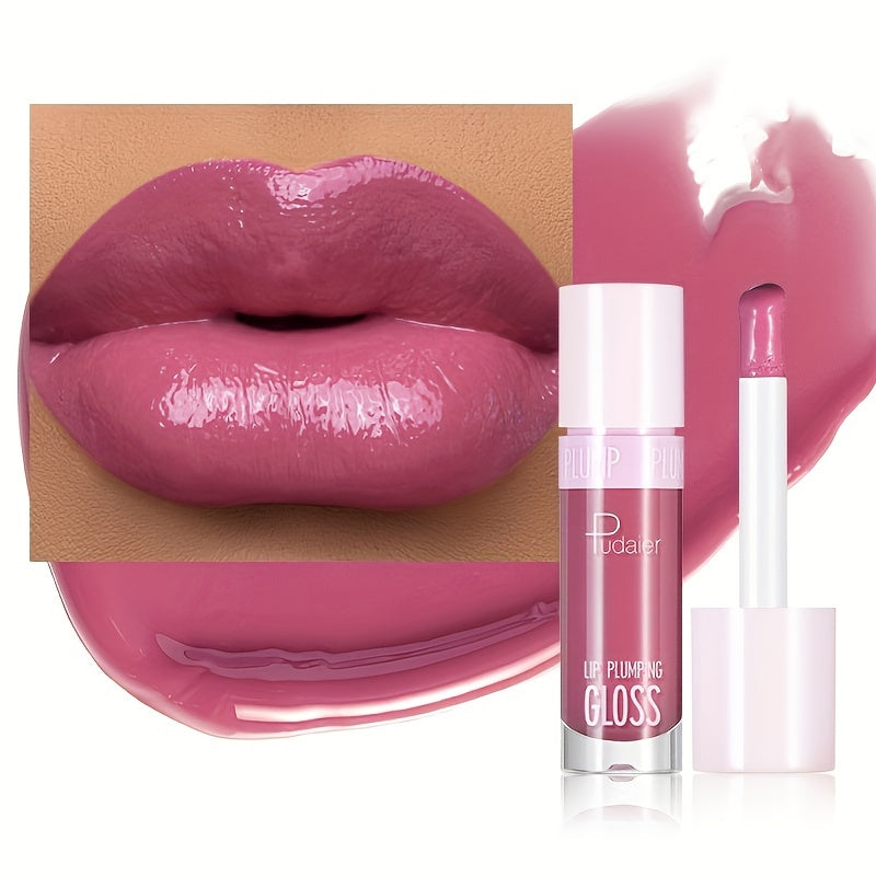 14-Color Lip Plumper & Line Lightener – Glossy, Waterproof Lip Gloss with Ginger Infusion, Hydrating & Long-Lasting Formula for Fuller Lips